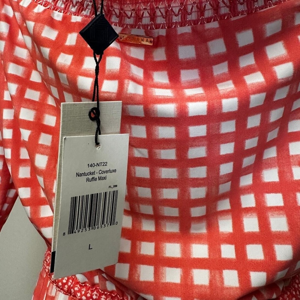 Cabana Life Pink/White‎ Checker Dress NWT Size L - Picture 4 of 8
